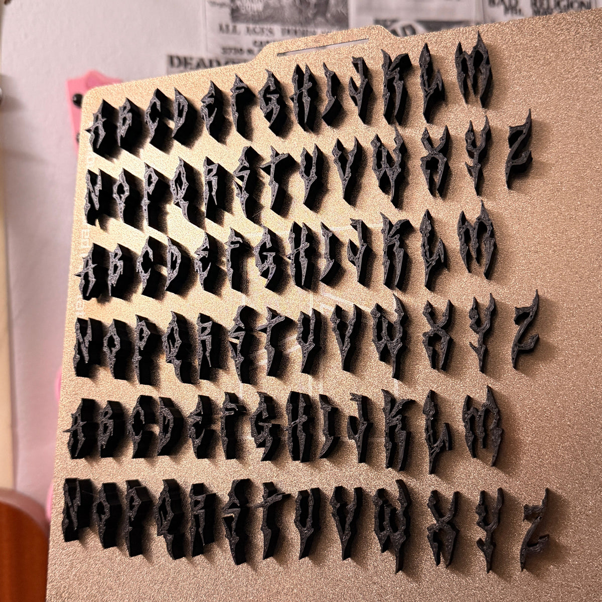 Gorewild alphabet 1 inch