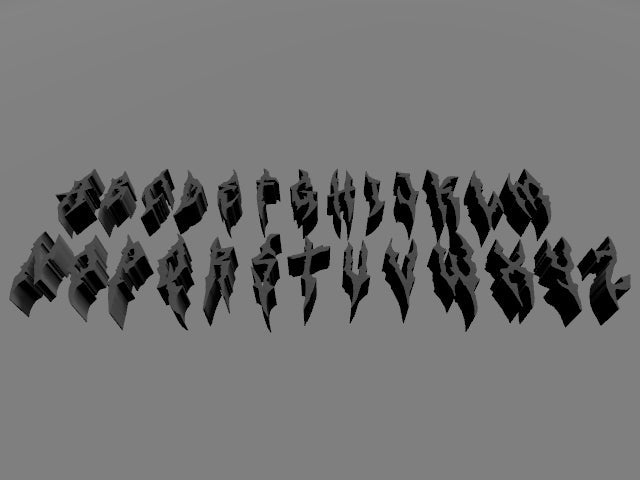 Alphabet STL Files