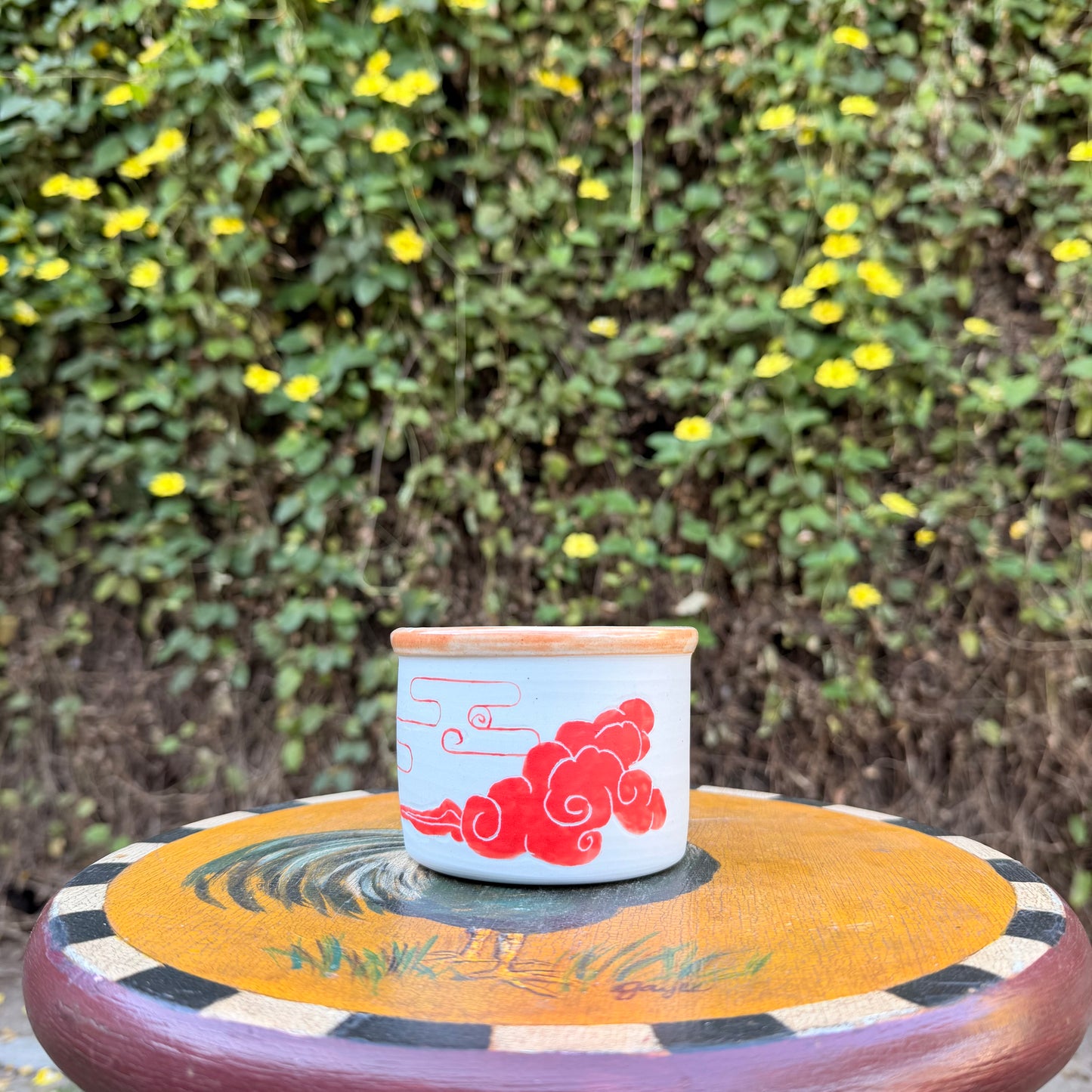 Japanese red cloud cup