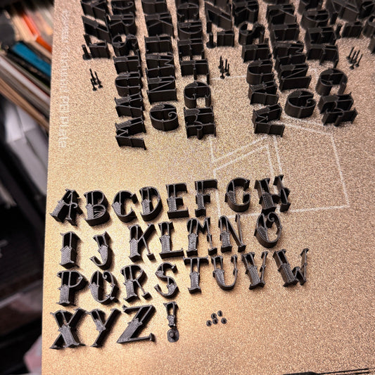 Traditional alphabet 3/inch