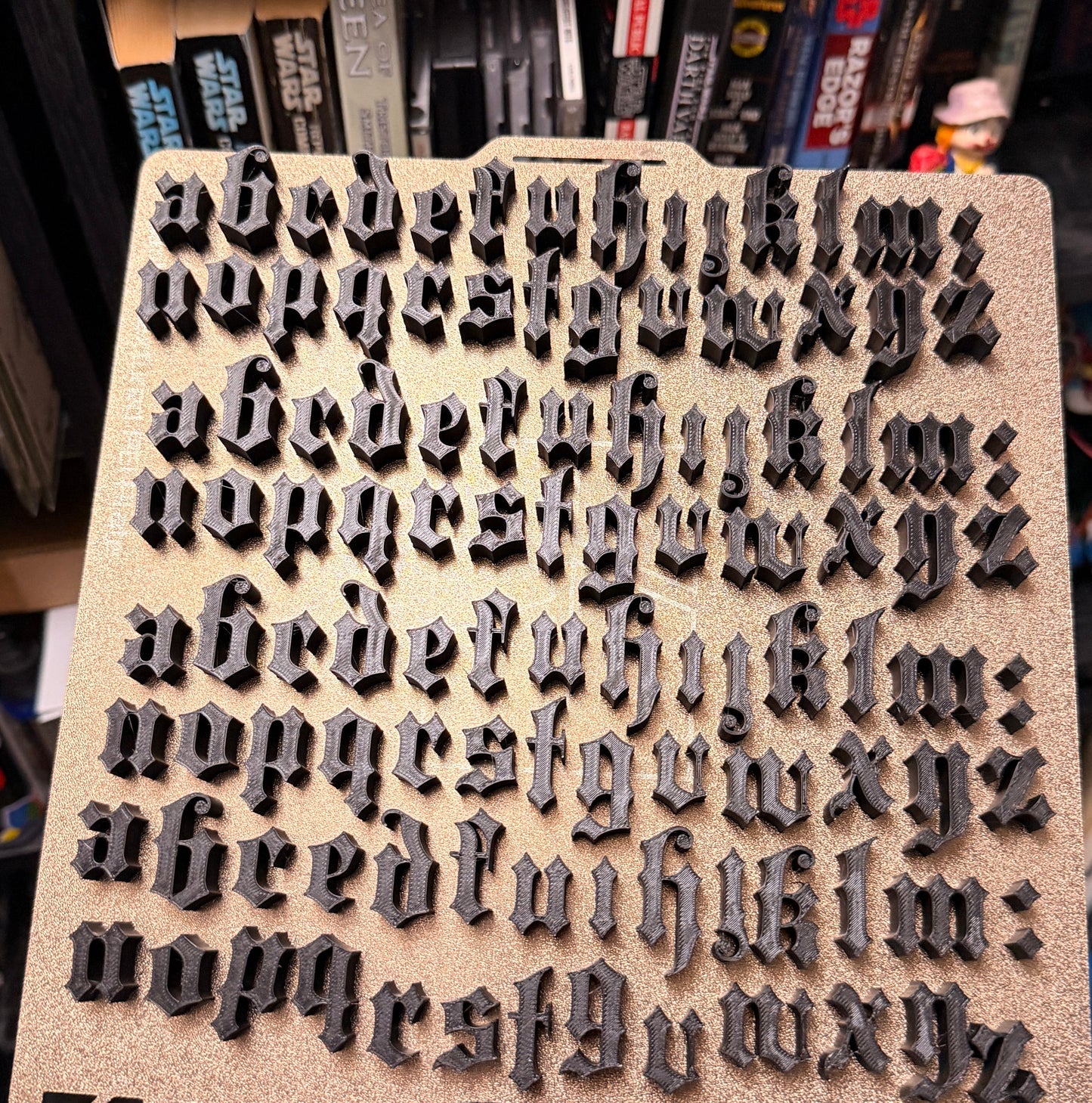 Blackletter alphabet 3/4 inch