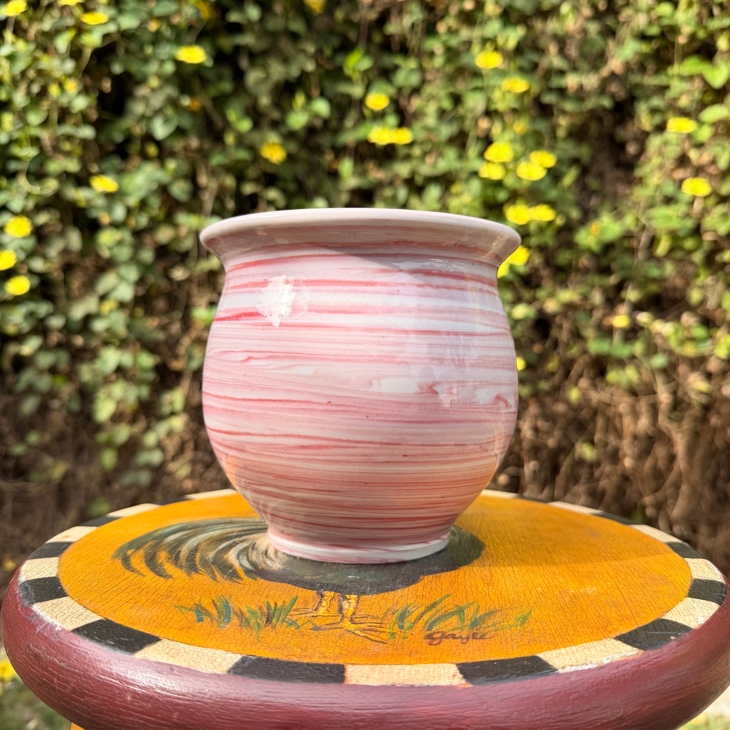 Candy cane vase